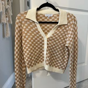 Emory Park checkered long sleeve sweater